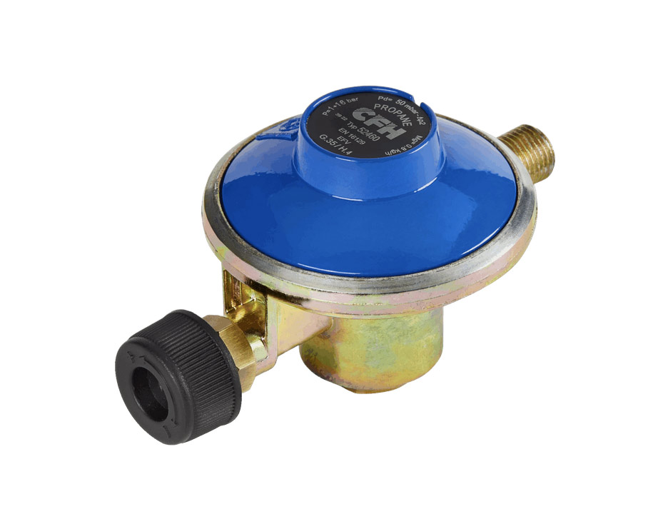 Gas pressure regulator 50 mbar for screw cartridge DR 460