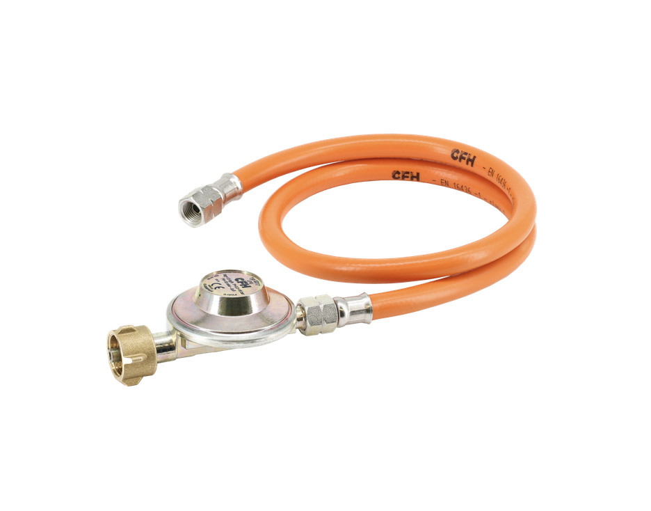 Gas pressure regulator 50 mbar with 80 cm gas hose DRS 452