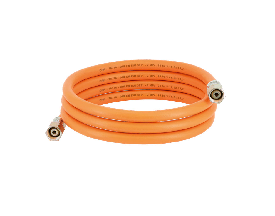 Gas hose rubber VS 758 (2 m, G 3/8'' LH bds.)