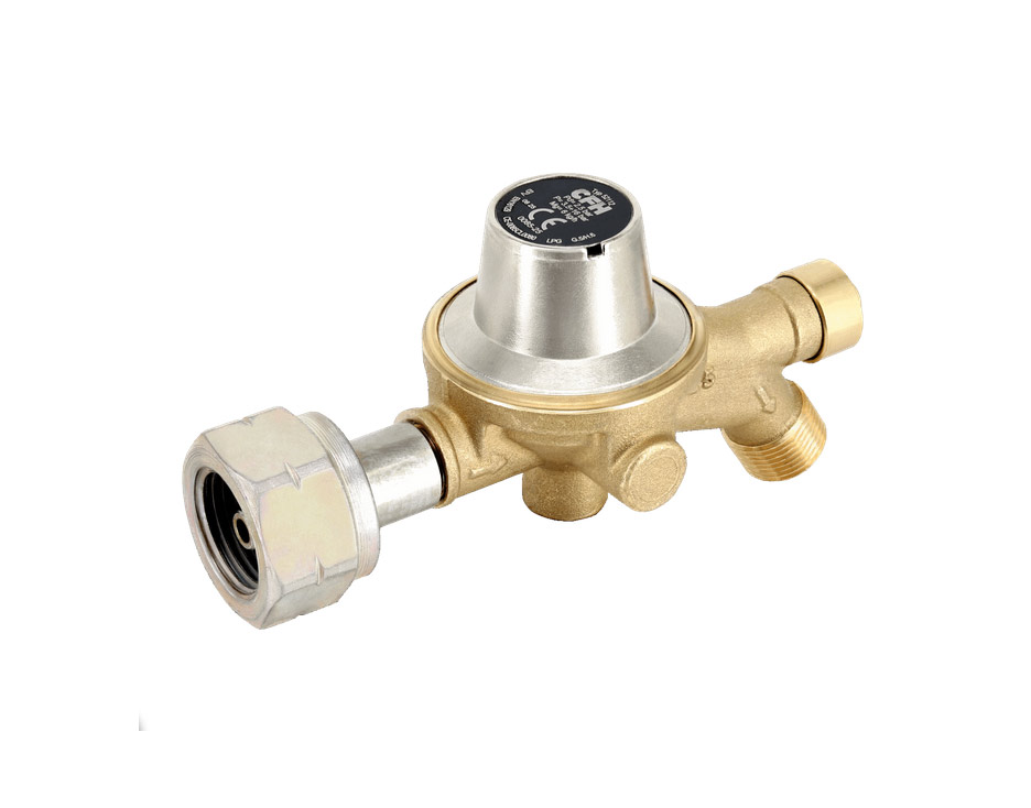 Gas pressure regulator 2.5 bar with hose breakage protection DR 112