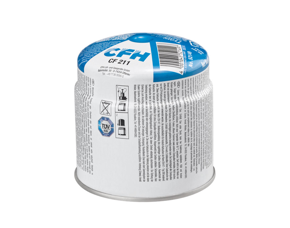 Butane pressure gas cartridge CF 211 (190 g)