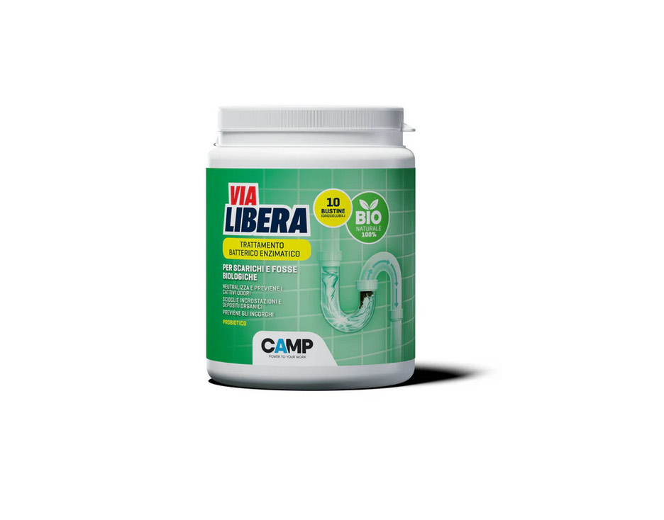 Via Libera Bio Water-soluble Sachets - Bacterial treatment for drains and septic tanks