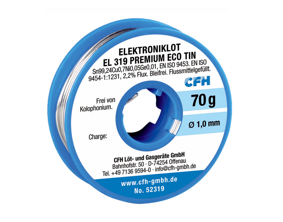 Electronic solder PREMIUM ECO TIN EL 319 (70 g)