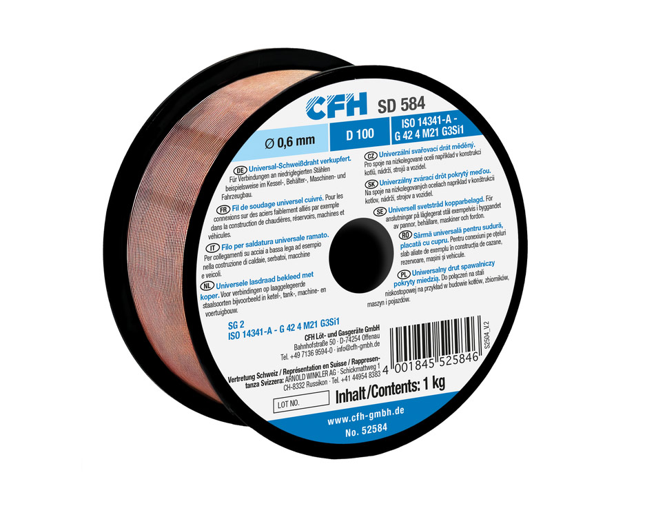 Universal welding wire SD 584 (Ø 0.6 mm, 1 kg)