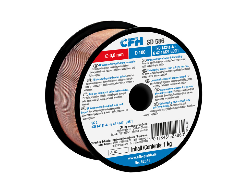 Universal welding wire SD 586 (Ø 0.8 mm, 1 kg)